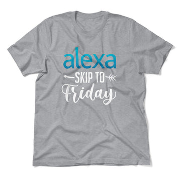 Alexa, Skip To Friday Men/Unisex T-Shirt in Athletic Heather color